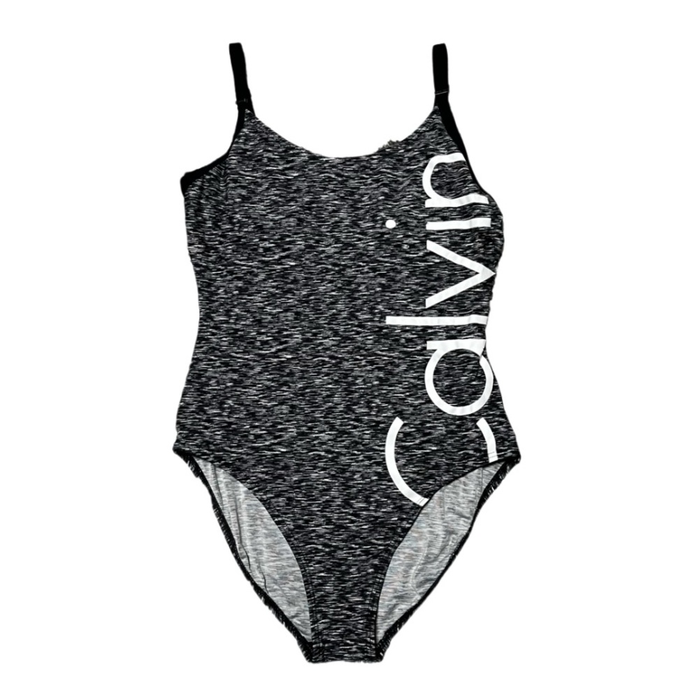 10 Calvin Klein Women’s Gray Swimwear Swim One Piece Swimsuit Beach Summer